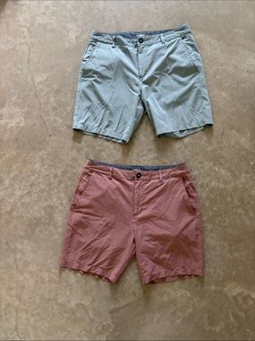 Linksoul Casual Chino Shorts in Light Gray and Dusty Rose